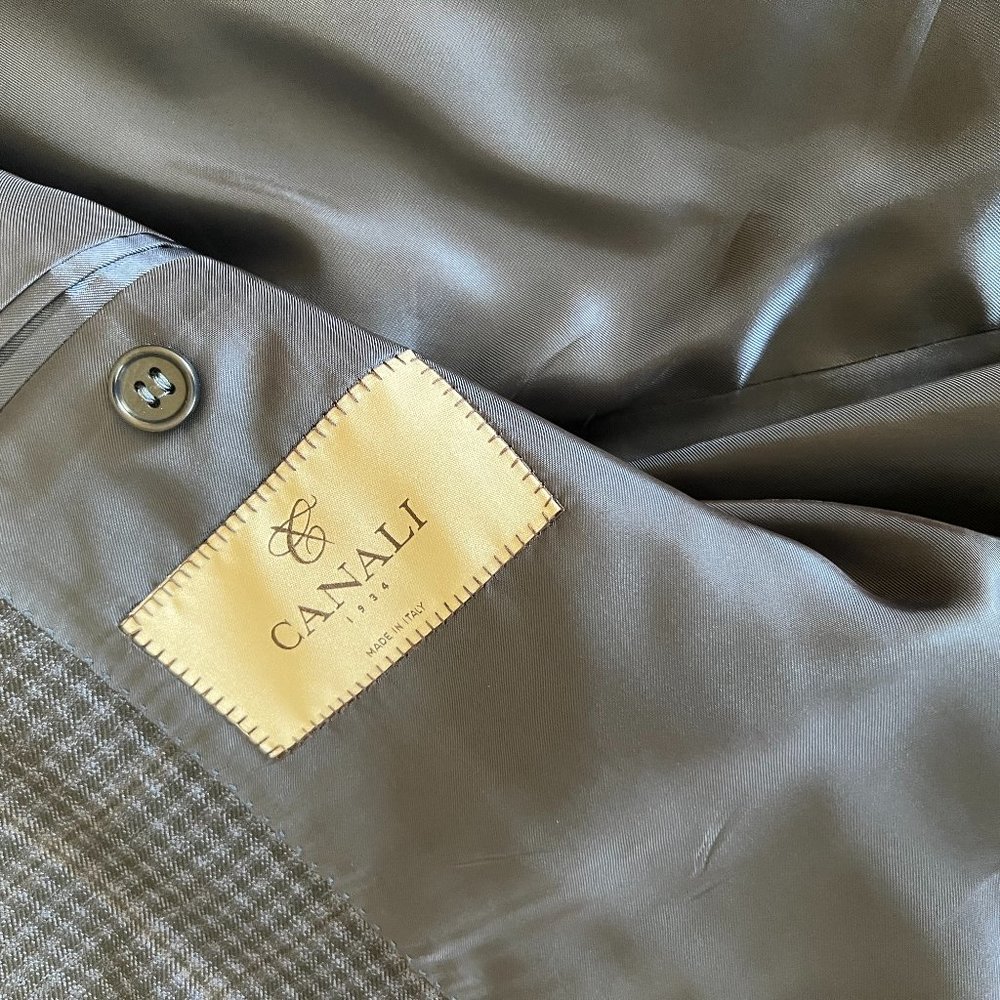Canali Wool Sport Coat Beautiful Plaid Regular Fit Size US 40 - Picture 6 of 13
